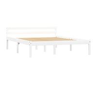 vidaXL Solid Pine Wood Bed Frame Dark Brown 140x200cm Single Bed Furniture