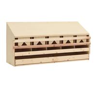 Solid Pine Wood Chicken Laying Nest 5 Compartments Poultry vidaXL