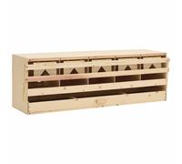 Solid Pine Wood Chicken Laying Nest 5 Compartments Poultry vidaXL