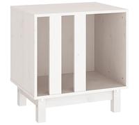 Solid Pine Wood Dog House White 50x40x52 cm, Rectangular Pet Bed with Stable Frame for Comfortable Snuggling