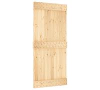 Solid Pine Wood Door Porch Wooden Sliding Entrance Door Home Front Door vidaXL