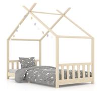 Solid Pine Wood Kids Bed Frame 90x200cm Baby Toddler Beds Furniture vidaXL