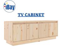 vidaXL TV Cabinet 110x34x40 cm Solid Wood Pine UK HOT