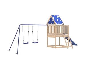 (solid pine wood) vidaXL Outdoor Playset Garden Playhouse Kids Playground Impregnated Wood Pine