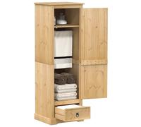 Solid Pine Wood Wardrobe 55x50x170 cm Honey Finish, Ample Storage Space