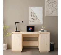 Solid Pine Writing Desk 140x50x75 cm Home Office Table