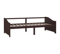 Vidaxl 3-seater Day Bed Dark Brown Solid Pinewood 90X200 Cm, Brown