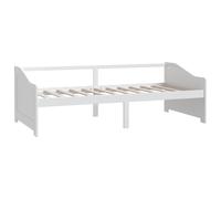 vidaXL Solid Pinewood 3-Seater Day Bed White Sleepover Guest Occasional Bed