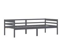 vidaXL Solid Wood Pine Bed Frame Dark Grey 90x200 cm Home Bedroom Furniture