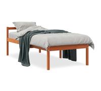 Solid Pinewood Bed Frame Brown 90x190 cm Single Sturdy Durable Design [EEK: A]