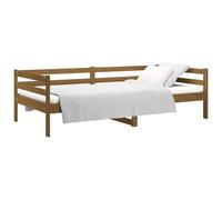 Solid Pinewood Pull-out Day Bed Wooden Sleepover Sofa Bed Multi Colours vidaXL