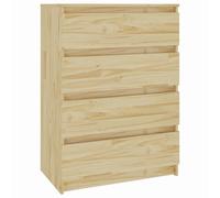 Side Cabinet 60x36x84 cm Solid Pinewood