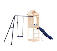 (solid pinewood) vidaXL Outdoor Playset Playhouse Play Tower Playground Set Solid Wood Douglas