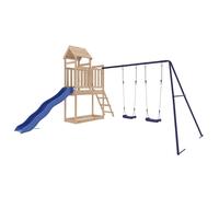 (Solid pinewood) vidaXL Outdoor Playset Wooden Playground Set Swing Set Impregnated Wood Pine