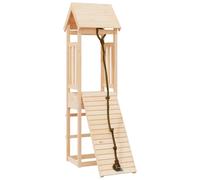 (solid pinewood) vidaXL Playhouse with Climbing Wall Children Play Climbing Frame Solid Wood