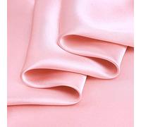 Solid Pink 100% Pure Silk Charmeuse Fabric by The Metre for Sewing Width 114cm