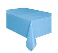 Solid Powder Blue Rectangular Plastic Table Cover (137cm x 274cm) 1 Count - Elegant & Durable Tablecloth for Parties, Events, and Home Use