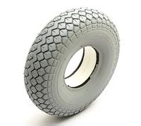 Solid PU Tyre 4.00-5 Grey Puncture Proof Mobility Scooter Diamond Tread 5 Inch Rim