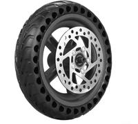 Solid Rear Wheel Hub for Honeycomb Tire and Disc Brake Set for Xiaomi for M365, 1S, Pro, Pro2 Electric Scooters, Puncture-Proof Aluminum Replacement Parts, Easy Installation, Black(black)