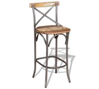 Solid Reclaimed Wood Bar Chair 45x45x110cm Kitchen Dining Seat Stool vidaXL