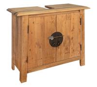Solid Recycled Pinewood Bathroom Vanity Cabinet 70x32x63cm Storage Unit vidaXL