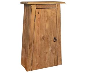 Solid Recycled Pinewood Bathroom Wall Cabinet 42x23x70cm Storage Unit vidaXL