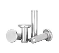 Solid Rivet 5/50pc 304 Stainless Steel Flat Round Head Solid Rivet Self Plugging Knock-on Nail Bolts(10Pcs M4,10mm)