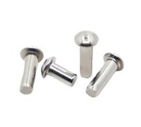 Solid rivet M0.8 M1 M1.2 M1.4 M1.6 M2 M2.5 304 A2-70 Stainless Steel Button Round Head Solid Rivet Self Plugging GB867 5-50pcs(M0.8 10pcs,5mm)