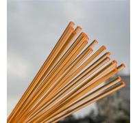 Solid Rod 50pcs Colorful Acrylic Round Rods, Dia 3mm Colored Pegs For DIY Model Crafts, Cake Pop Sticks(Orange,3x150mm)