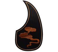 Solid Rosewood Acoustic Guitar Pickguard with Real Abalone Inlay - Self-Adhesive Scratchplate for Martin D-45, Taylor & Compatible with Most 40-42 Inch Acoustic Guitars, Shell Flower Design (#22)