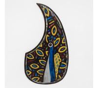 Solid Rosewood Acoustic Guitar Pickguard with Real Abalone Shell Inlay Self Adhesive Scratch Plate for Martin D45 Style 40-42 Inch Acoustic Guitars Protection & Decoration Upgrade (# 2)