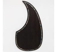 Solid Rosewood Acoustic Guitar Pickguard with Real Abalone Shell Inlay Self Adhesive Scratch Plate for Martin D45 Style 40-42 Inch Acoustic Guitars Protection & Decoration Upgrade (# 1)