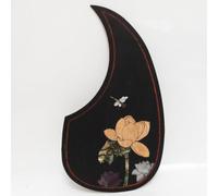 Solid Rosewood Acoustic Guitar Pickguard with Real Abalone Shell Inlay Self Adhesive Scratch Plate for Martin D45 Style 40-42 Inch Acoustic Guitars Protection & Decoration Upgrade (# 20)