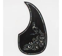 Solid Rosewood Acoustic Guitar Pickguard with Real Abalone Shell Inlay Self Adhesive Scratch Plate for Martin D45 Style 40-42 Inch Acoustic Guitars Protection & Decoration Upgrade (# 5)