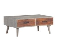 Solid Rough Mango Wood Coffee Table Grey Center Living Room Home vidaXL