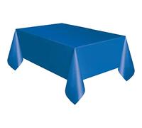 Unique Table Cover - Solid Royal Blue, Rectangular Plastic 137×274 cm - 1 Count