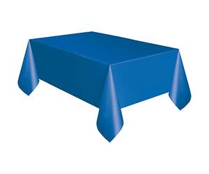 Solid Royal Blue Rectangular Plastic Table Cover (137cm x 274cm) 1 Count - Elegant & Durable Tablecloth for Parties, Events, and Home Use