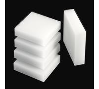 Solid Rubber Bench Block, 5-Pack White Silicone Cushion Pads 50mm x 50mm 2mm-10mm(6mm)