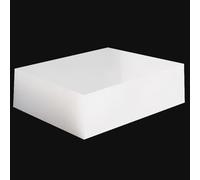 Solid Rubber Bench Block, White Silicone Cushion Pad 120mm x 120mm 1-10mm Thickness Shock Absorbing Non-Slip(8mm)