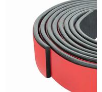Solid Rubber Roll - Heavy-Duty Neoprene Sheet Width 1.57" x Height 0.19" - EPDM Strip for Gaskets, Sealing, Flooring, Anti-Vibration (Black, 25 Feet)