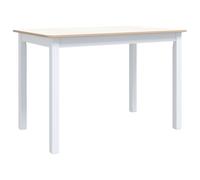 Solid Rubber Wood Dining Table Classic 114x71x75cm Kitchen Multi Colours vidaXL