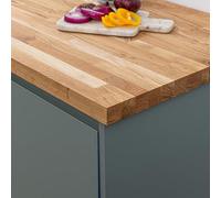 Solid Rustic Oak Kitchen Worktop | 3000mm x 620mm x 40mm | Premium Wood Worktops | Farmhouse Oak Wooden Timber Counter Tops | Cut to Size Customisation Available | Real Wood Kitchen Countertops