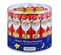 Solid Santa Claus Chocolate Multipack - Christmas Chocolate Drum of 65 Milk Chocolate Santa Figures 812g - Christmas Eve Box, Stocking Fillers- Bulk Chocolates Gift