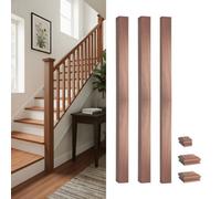 Solid Sapele Dark Hardwood Complete 90mm Square Newel Post Kit Inc Cap's Uk Manufactured Traditional Products Ltd