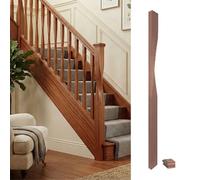 Solid Sapele Dark Hardwood Half Newel Post Contemporary 90mm Inc Cap Uk Manufactured Traditional Products Ltd