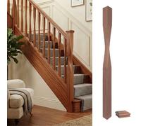 Solid Sapele Dark Hardwood Newel Post Contemporary 90mm Inc Cap Uk Manufactured Traditional Products Ltd