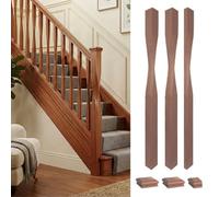 Solid Sapele Dark Hardwood Newel Post Contemporary 90mm Kit Uk Manufactured Traditional Products Ltd