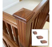 Solid Sapele Pyramid Cap Pack Suits 90mm Newel Post (L)115mm (W)115mm Uk Manufactured Traditional Products Ltd