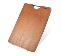 Solid Sapele Wood Cutting Board One-Piece 17.7x11.8x1.2in No Glue Heavyduty