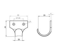 Solid Sash Window Finger Lift Pull Slide Handle 50mm + Screws in Various Finishs (4, Polished Brass)